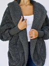 Gemütlicher faux-faux fur cardigan - oversized damenjacke