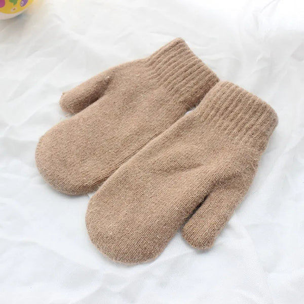 Wollmitten - weiche gestrickte damenhandschuhe