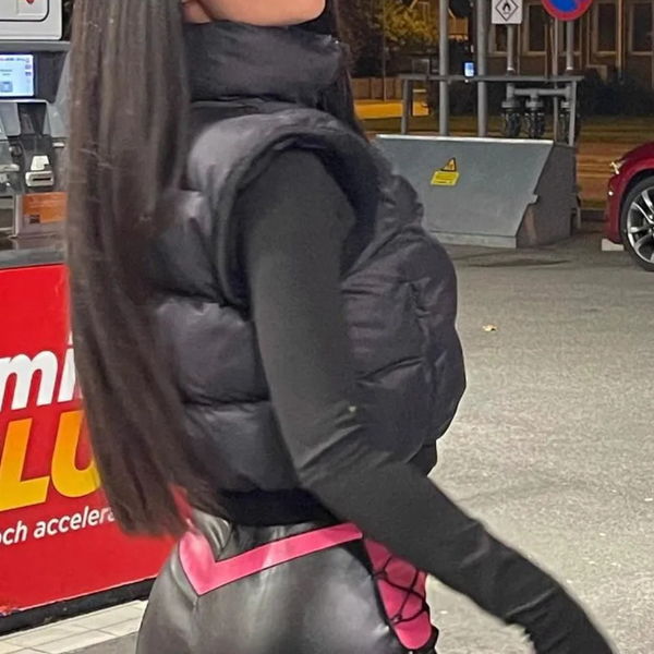 Puffer gilet - stylisches schwarzes damen-westen für ganzjähriges wohlgefühl