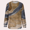 Khaki oversize sweatshirt - stylischer lässiger damenpulli