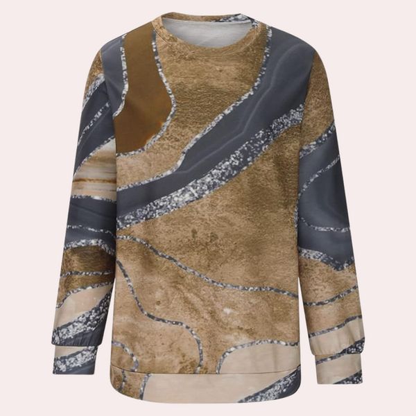 Khaki oversize sweatshirt - stylischer lässiger damenpulli