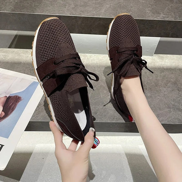 Mesh slip-on sneakers - luftige damen sportschuhe