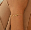 Personalisierte namensarmband - elegante gold-tone damenarmband