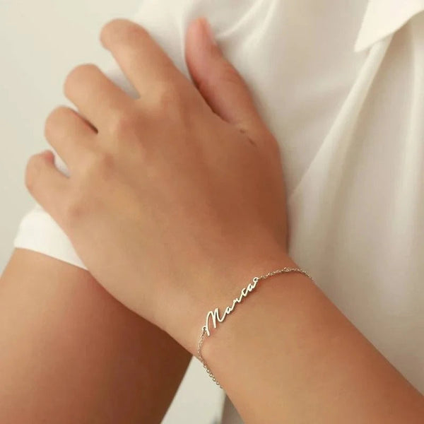 Personalisierte namensarmband - elegante gold-tone damenarmband