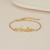 Personalisierte namensarmband - elegante gold-tone damenarmband