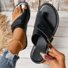 Damen Sandalen aus Kunst – stilvolle Sommer Slip-Ons