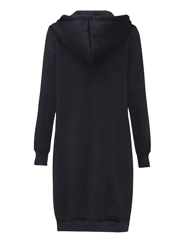 Damen lang hoodie cardigan - schicker freizeitlook
