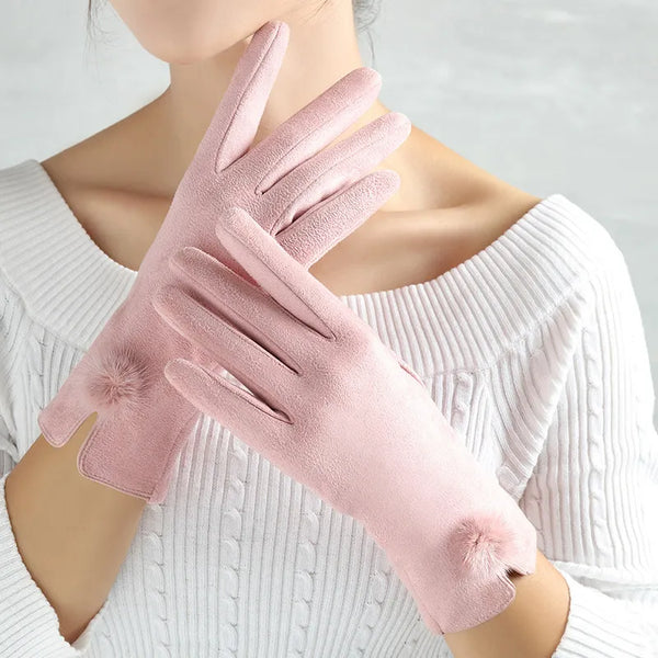 Elegante handschuhe - stilvolle damenhandschuhe mit goldfarbener hardware