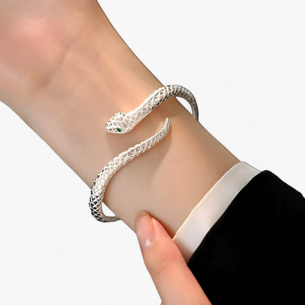 Schlangenarmband – Eleganter Damen-Bangle mit glänzendem Metall-Finish