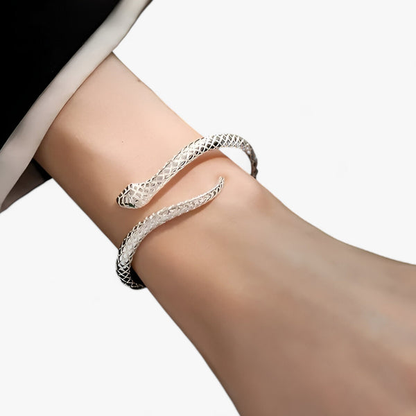 Schlangenarmband – Eleganter Damen-Bangle mit glänzendem Metall-Finish