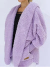Gemütlicher faux-faux fur cardigan - oversized damenjacke