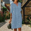 Blumig besticktes kleid - elegante sommerkleid für damen