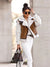 Damen braune lammfell-weste - schickes kunst-layering-teil