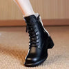 Damen Stiefelette aus Kunst – stylishe braune Schnürboots mit warmer Fütterung