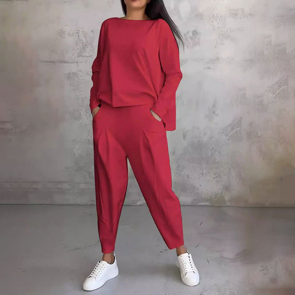 Lässiger lounge-dress - zwei-teiliges outfit für mühelose stil