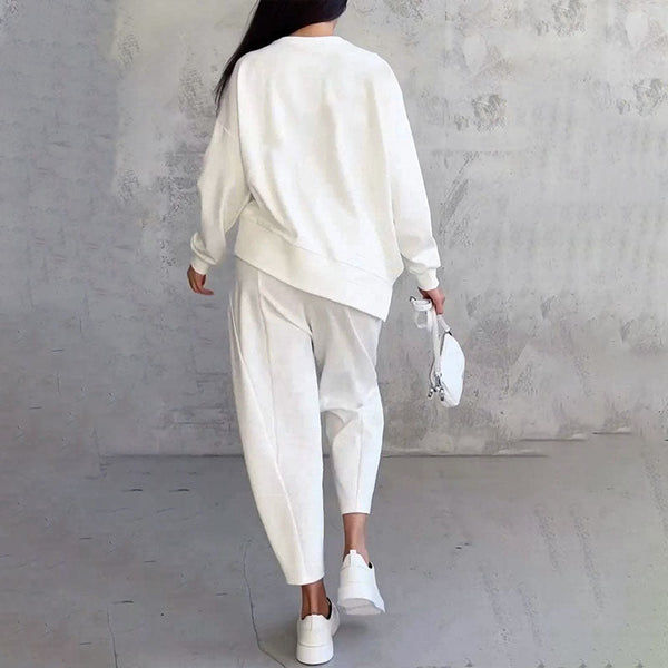 Lässiger lounge-dress - zwei-teiliges outfit für mühelose stil