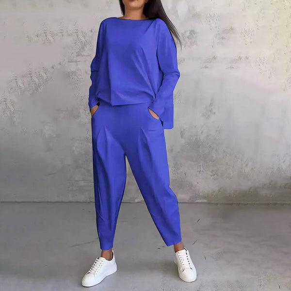 Lässiger lounge-dress - zwei-teiliges outfit für mühelose stil