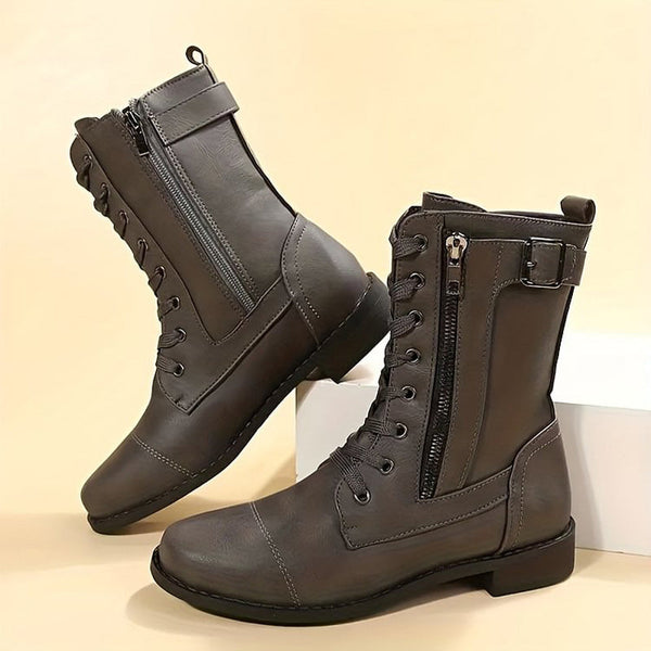 Schnürstiefel aus Kunst für Damen – langlebig und stilvoll