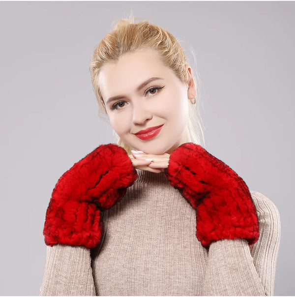 Faux-faux fur fingerhandschuhe - warm und trendy damenhandschuh