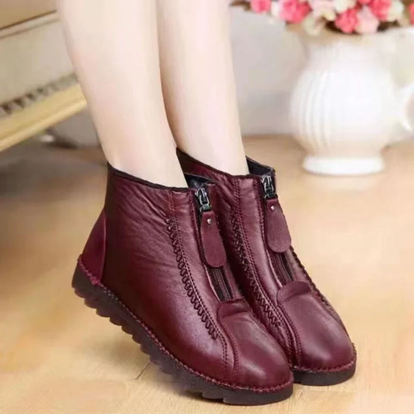 Stiefeletten aus Kunst – stylische Damenschuhe mit Reißverschluss