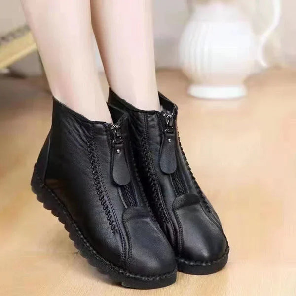 Stiefeletten aus Kunst – stylische Damenschuhe mit Reißverschluss