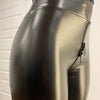 Hochgeschnittene kunst-leggings - schwarze damenmode hosen
