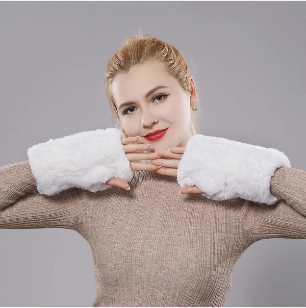 Faux-faux fur fingerhandschuhe - warm und trendy damenhandschuh