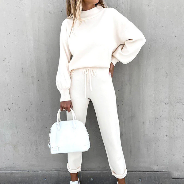 2-teilige lounge-set - trendiger damen tracksuit mit oversize jacke