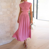 Eleganter cut-out maxi-kleid - stilvolle abendmode für damen