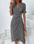 Florales wickelkleid - stilvolles v-ausschnitt damenkleid