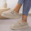 Wärmi Pantoffle - Dame-Hueschue mit Sherpa-Fütterig und Riemedetail