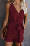 Chic jumpsuit mit gürtel - vielseitiger damen sommer-overall