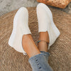 Slip-on sneaker - lässige damenschuhe mit wedge-sohle
