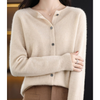 Damen strickjacke - weicher merino knopf-jumper