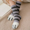 3-teiliges katzenpfoten-socken-set – flauschige, warme damen-socken