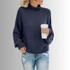 Strickpullover - eleganter rollkragen-pullover für frauen