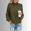 Strickpullover - eleganter rollkragen-pullover für frauen