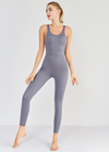 Yoga jumpsuit - stylisches graues activewear für frauen