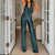Glitzer jumpsuit - elegantes damenoutfit mit tiefem v-ausschnitt