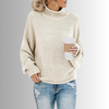 Strickpullover - eleganter rollkragen-pullover für frauen