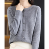 Damen strickjacke - weicher merino knopf-jumper