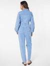 Denim jumpsuit mit klappentaschen - stylische blaue damen-overall