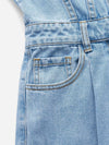 Denim jumpsuit mit klappentaschen - stylische blaue damen-overall
