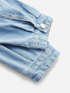 Denim jumpsuit mit klappentaschen - stylische blaue damen-overall