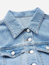 Denim jumpsuit mit klappentaschen - stylische blaue damen-overall