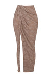 2-teiliges korsett-outfit mit spitzenrand und maxikleid - elegantes damen ensemble