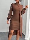Maxikleid - elegantes damenkleid mit filigranen ärmeln