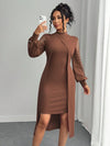 Maxikleid - elegantes damenkleid mit filigranen ärmeln