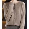 Damen strickjacke - weicher merino knopf-jumper