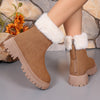 Warme damen slippers - winterstiefel mit plüschfutter und robuster sohle